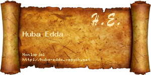 Huba Edda névjegykártya